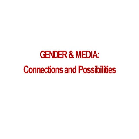 Gender and media