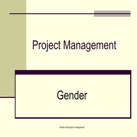 Gender and project management2