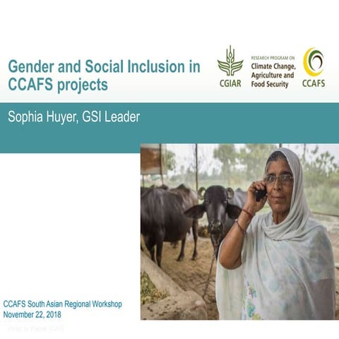 Gender and social inclusion in CCAFS projects