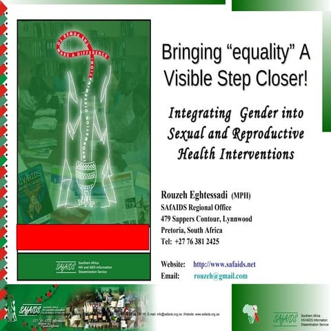 Integrating Gender into Sexual and Reproductive Health | PPT