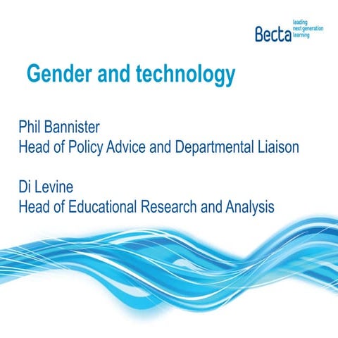 Gender And Technology Becta