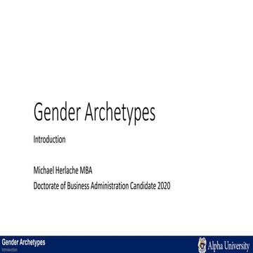 Gender Archetypes