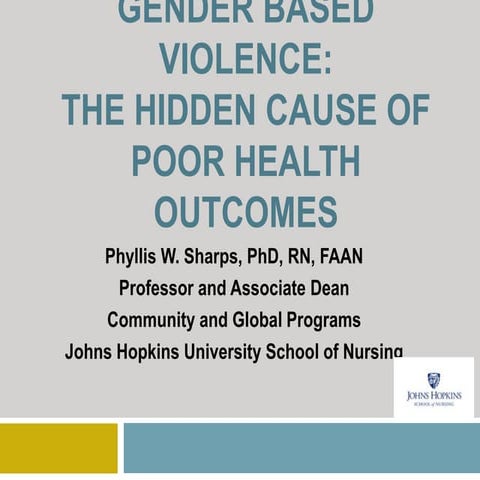 Violence against women and its effect on health | PPTX