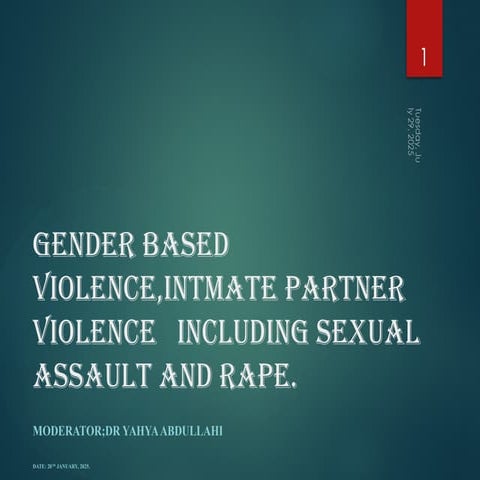 Intimate partner and sexual violence against women | PPTX