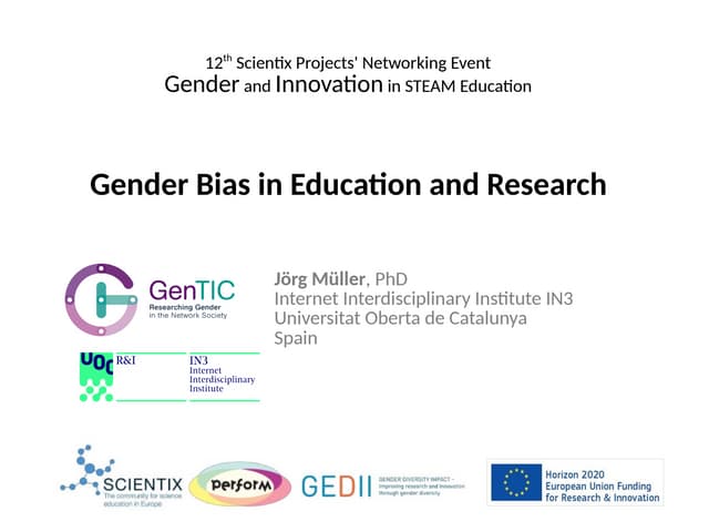 #SPNE12 - Gender bias in education and research