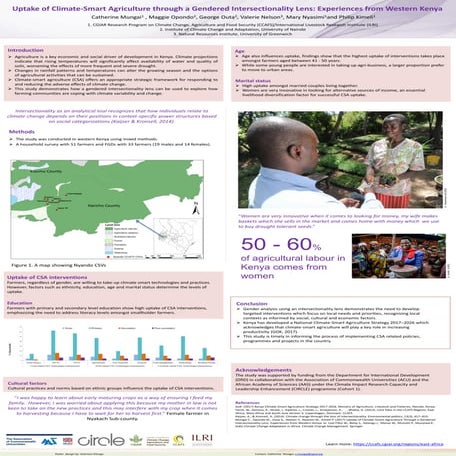 Uptake of Climate-Smart Agriculture through a Gendered Intersectionality Lens: Experiences from Western Kenya