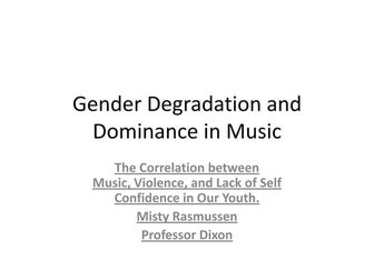Gender degradation and dominance in music