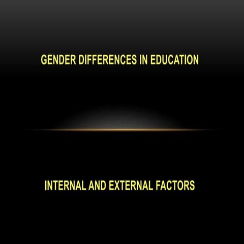 Gender differences in education