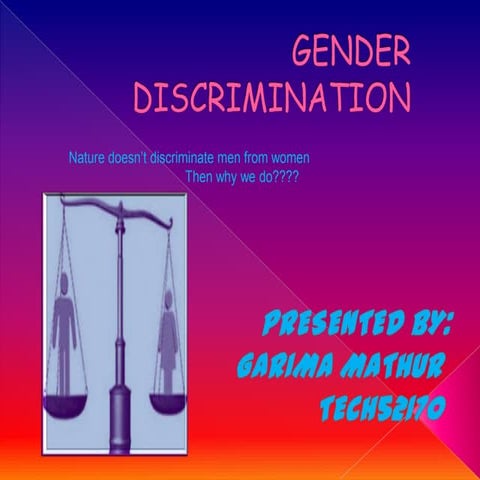 Gender discrimination