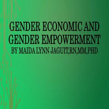 Gender economic and gender empowerment