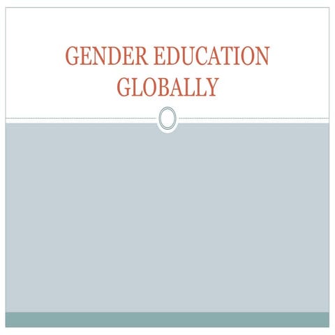 Gender education globally