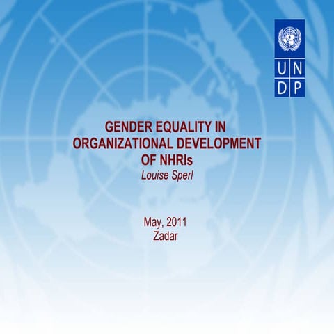 Gender Equality in Organizational Development of National Human Rights Instit...