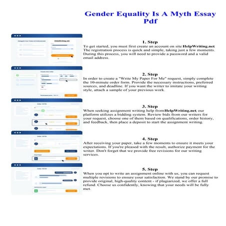 Gender Equality Is A Myth Essay Pdf. Online assignment writing service.