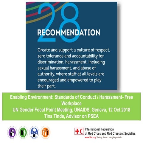 Talk at UN Gender Focal Point meeting 12 October 2018, UNAIDS, Geneva