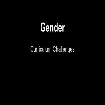 Gender in Curriculum