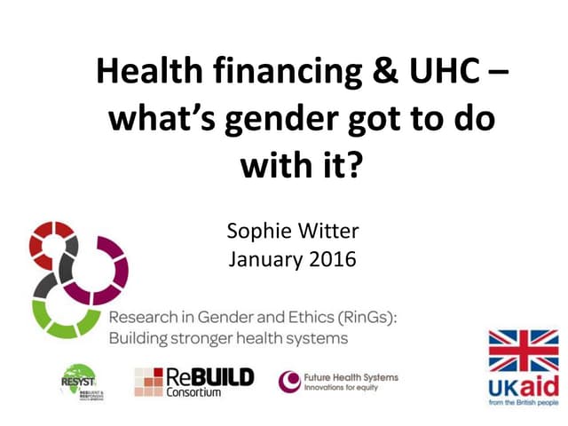 Health financing and Universal Heal...