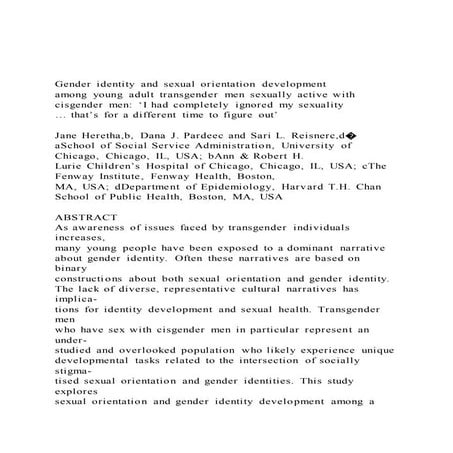 Gender identity and sexual orientation developmentamong youn | DOCX