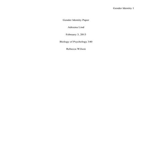 Gender identity paper