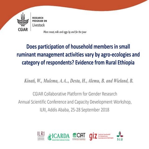 Does participation of household members in small ruminant management activiti...