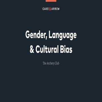 Gender, language and cultural bias