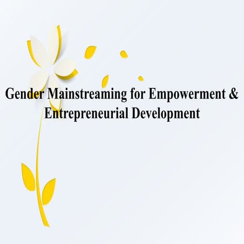 Gender mainstreaming