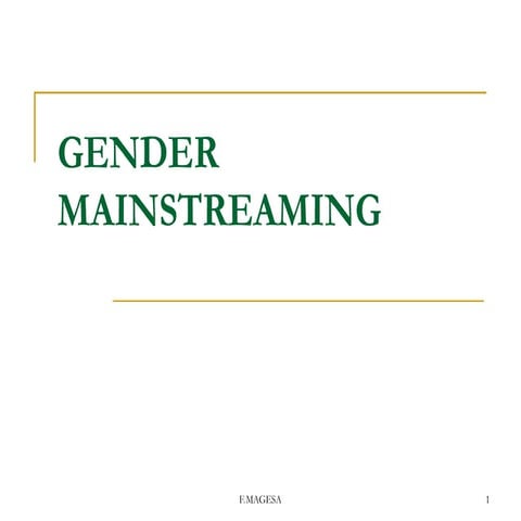 Development Persipective    GENDER MAINSTREAMING.ppt