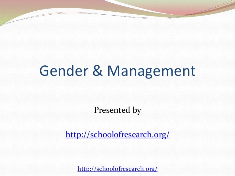 Gender & management