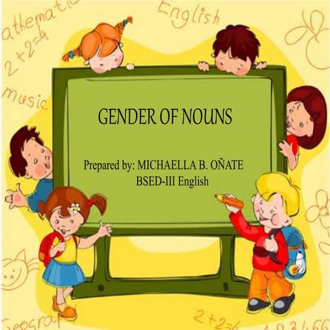Gender of nouns