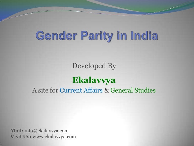 Gender Parity In India