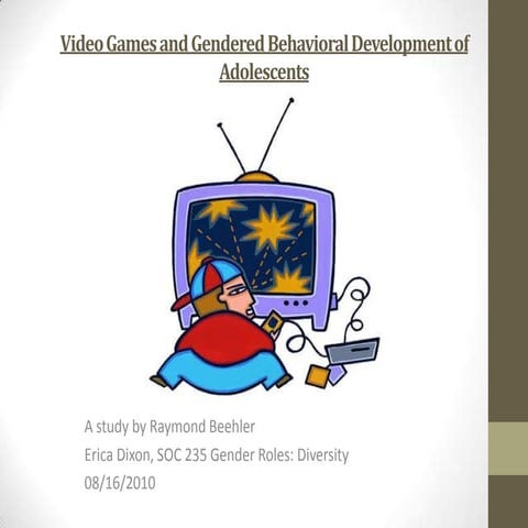 Video Games and Gendered development powerpoint