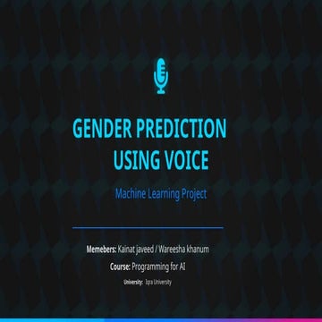 voice and speech recognition using machine learning | PDF