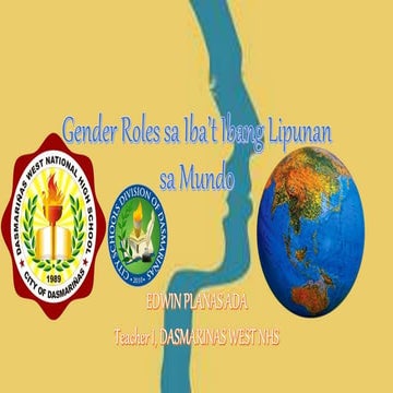 Gender roles sa iba’t ibang lipunan sa mundo
