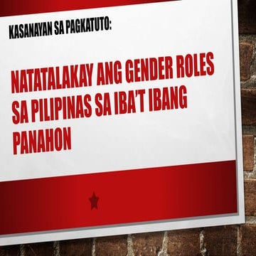 Gender roles sa pilipinas