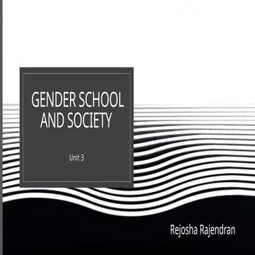 Unit 3: Gender Issues and Provisions F.Y.BEd Course 