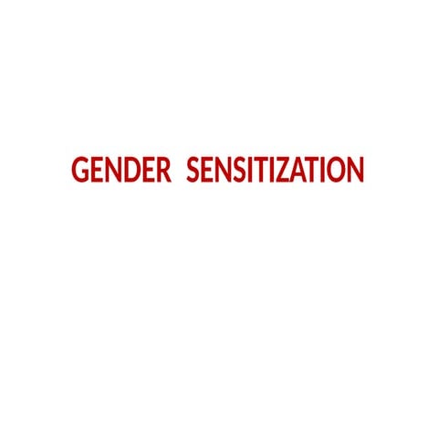 Gender Sensitisation education counselin