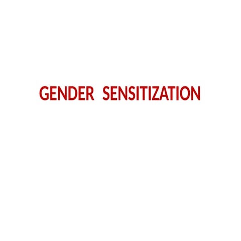 Gender Sensitizations and females learning