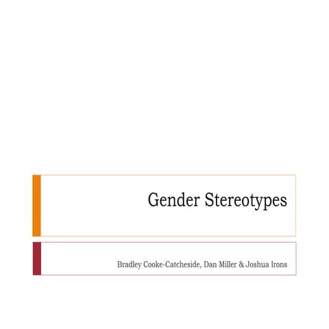Gender Stereotypes