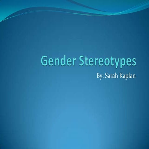 Gender stereotypes