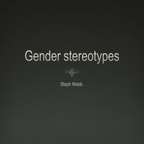 Gender stereotypes