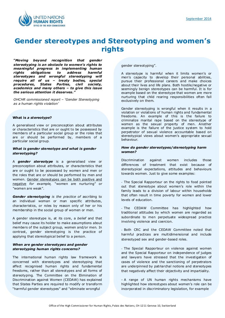 Gender Stereotyping