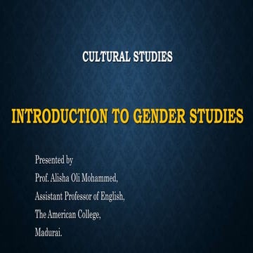 Gender studies & Queer Theory 