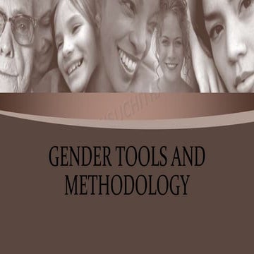 Gender tools and methodology