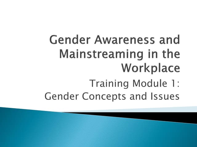 Gender training workshop for iita 2   gender concepts