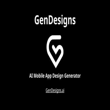AI Mobile App Design Generator - GenDesigns | PPTX