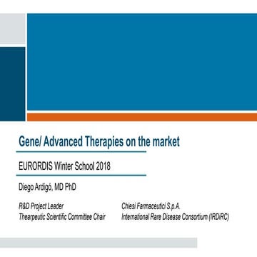 Gene / Advanced therapies on the market