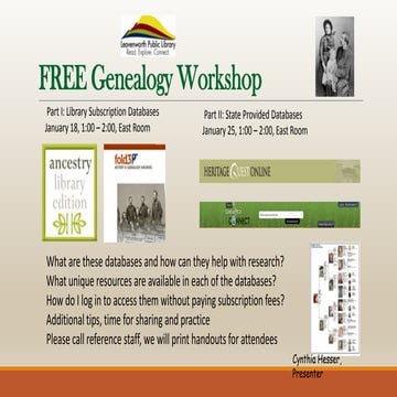 Genealogy Heritage Quest & Genealogy Connect