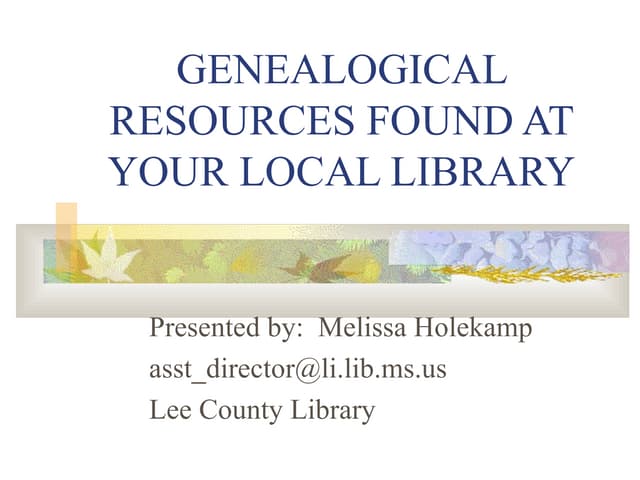 Genealogylecture2012