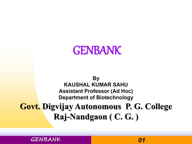Gene bank by kk sahu
