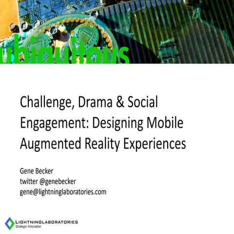 Experience Design for Mobile Augmented Reality