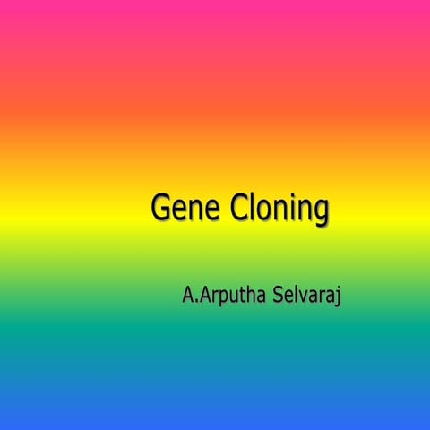 Gene cloning
